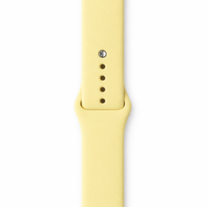 Correa de silicona amarillo pastel para Apple Watch 42-44mm, ajustable, cómoda y resistente