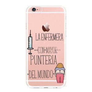 funda iPhone enfermera con puntería humor atrevido