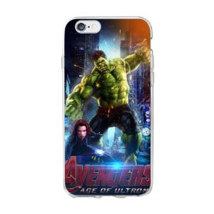 funda para iPhone de Hulk y Black Widow Viuda Negra Avengers
