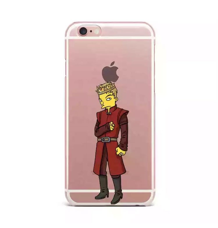 funda iPhone Joffrey Baratheon simpsonizado con túnica roja fundas iPhone baratas