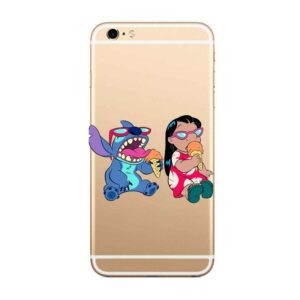 funda iPhone Lilo & Stitch comiendo helado