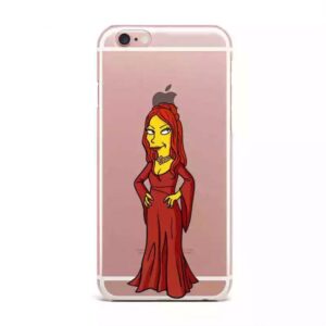 funda iPhone Melisandre simpsonizada con túnica roja fundas iPhone baratas
