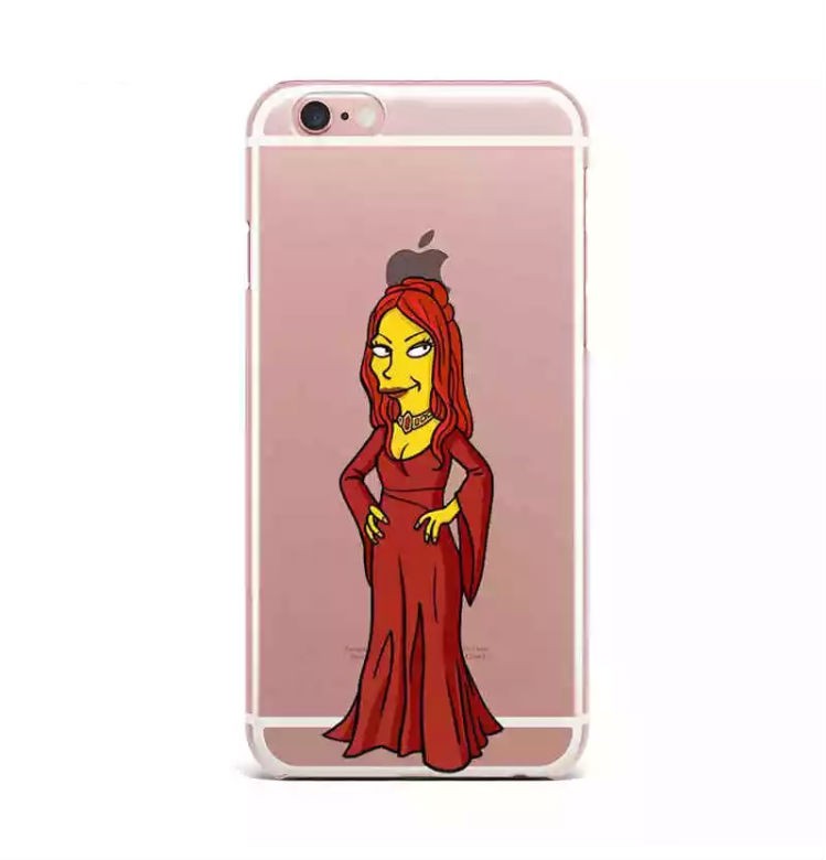 funda iPhone Melisandre simpsonizada con túnica roja fundas iPhone baratas