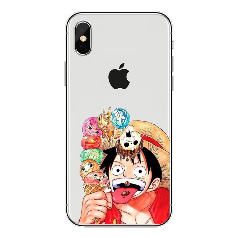 funda iPhone Monkey D. Luffy helado con personajes One Piece fundas iPhone baratas