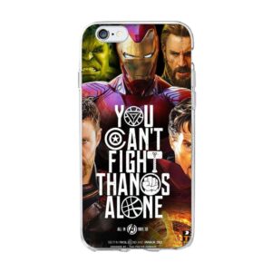 Funda iPhone Iron Man You can't fight Thanos alone divertida superhéroes