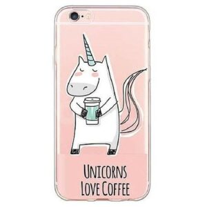 Funda iPhone – Unicornio Love Coffee